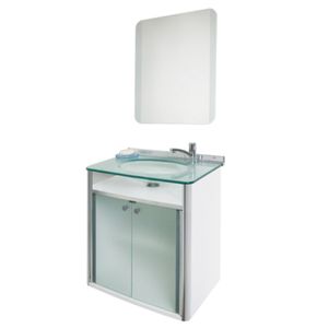 Conjunto Gabinete/Espelho Classic 62.5cm Incolor 930 Cris Metal
