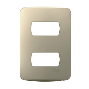 Placa Miluz 4x2 2p Com Suporte Dourado Schneider