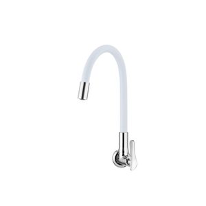 Torneira Para Cozinha De Parede Bica Flexível 1178 W27 Flex White Lorenzetti