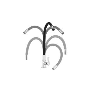 Torneira Para Cozinha De Parede Bica Flexível 1178 B27 Flex Black Lorenzetti