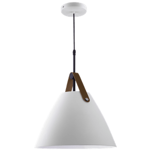 Pendente Rpx Couro Branco E27 1 Lâmpada Startec