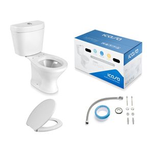 Combo Completo Bacia/Caixa Acoplada Infantil Bco Icasa