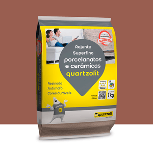Rejunte Porcelanatos E Cerâmicas 1kg Marrom Café Quartzolit