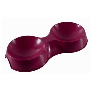 Comedouro Duplo Para Gato Com Capacidade Total De 380ml Rosa Pet Astra