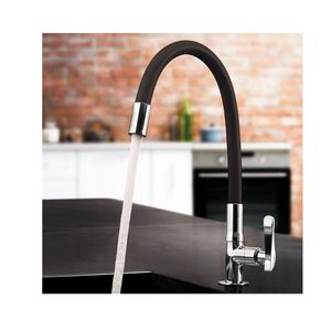 Torneira Para Cozinha De Mesa Bica Flexível1177 B27 Flex Black Lorenzetti