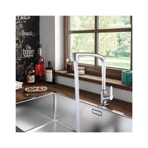 Torneira Para Cozinha De Mesa Bica Móvel 1167 F71 Flatt Cromada Lorenzetti