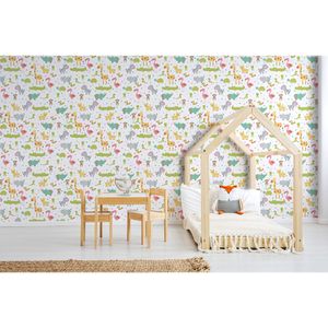 Revestimento Adesivo 45cmx2m Baby Zoo Con-Tact