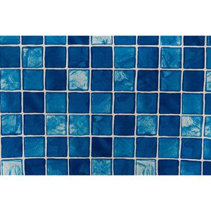 Revestimento Adesivo 45cmx2m Pastilha Azul Piscina Con-Tact