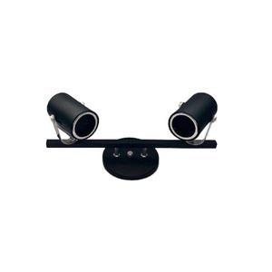 Spot Gu10 Trilho Preto/Cromado Para 2 Lâmpadas Kin Home