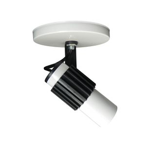 Spot Aletado Branco Com Preto Para 1 Lâmpada Kin Home