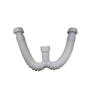 Tubo De Ligação Extensível Duplo Anel Pvc 1682 Branco Forusi