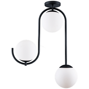 Lustre Pendente Flórida Preto E27 3 Lâmpadas Startec