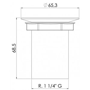 Válvula Tanque Plus Ideal 3.1/8x1.1/2 Sem Ladrão Cromado Esteves