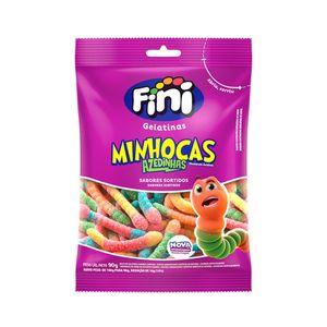 Bala De Gelatina Minhocas Azedinhos 90g Fini