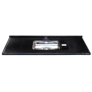 Placa Pia Pop Cuba Funda Preto São Gabriel 1.50m Venturini
