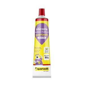 Silicone Acetico Multiuso  Incolor  Bisnaga 50g Quartzolit