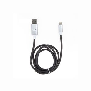 Cabo Usb X Iphone Com Led Ativado Por Som 1m Cinza Dual Comp