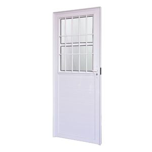 Porta Social Com Postigo Lambril Branco 210x90 Esquerdo Esquadrifazio