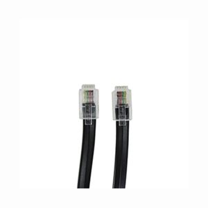 Cordão Espiral Para Telefone 4p4c 2m Preto Dual Comp