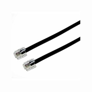 Cordão Liso 6p4c 2m Preto Dual Comp