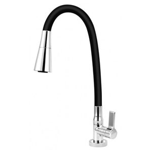 Torneira Cozinha Mesa Bica Articulada Preta Com Ducha Clean C62 Esteves