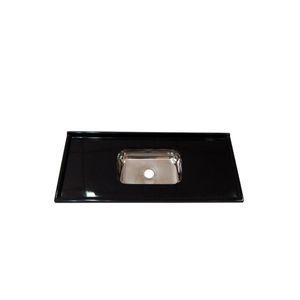 Pia Marmorite 1.20m Cuba Inox Preta Corso