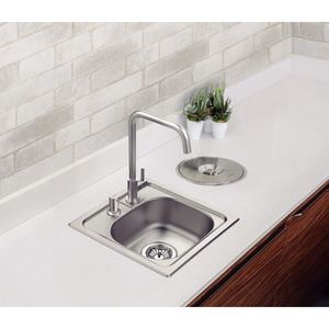 Kit Cuba Varanda Gourmet California 15 Fx Em Aço Inox Com Acabamento Pre-Polido 38x38cm Tramontina