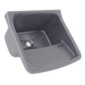 Tanque Plastico Para Lavar Roupa 58x52x32 40l Prata Astra