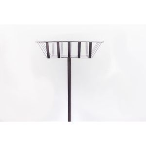 Lixeira De Aço Para Pedestal Preto Craqueado Pint Art