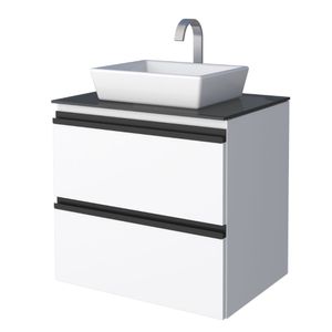Toucador Aço Gaia Sem Cuba 60.5cm Branco Cozimax