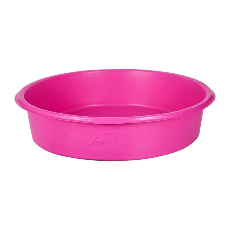 Piscina/Caixa Multiuso Redonda Sem Tampa 50l Rosa Afort - Joli