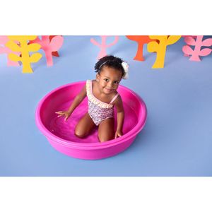Piscina/Caixa Multiuso Redonda Sem Tampa 50l Rosa Afort