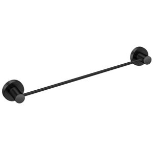 Porta Toalha Reto 5004 55cm Pieno Preto Fosco