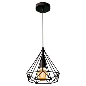 Pendente Tetra Aço 25cm E27 Preto 1 Lâmpada Bronzearte