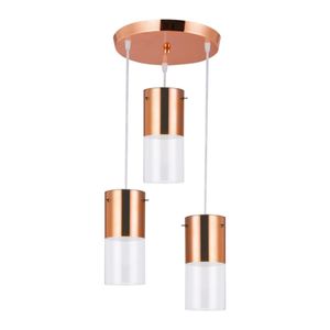 Pendente First Redondo 23cm E27 Cobre 3 Lâmpadas Bronzearte