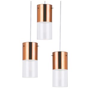 Pendente First Redondo 23cm E27 Cobre 3 Lâmpadas Bronzearte