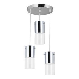 Pendente First Redondo 23cm E27 Cromo 3 Lâmpadas Bronzearte