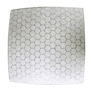 Plafon Sobrepor Colmeia Quadrado 30cm E27 2 Lâmpadas Bronzearte