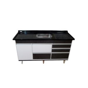 Gabinete Viseu Para Pia 145cm Cromo Corso