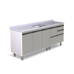 Gabinete Coliseu Madeira Gavetão 195.1cm Gianduia Aj Rorato