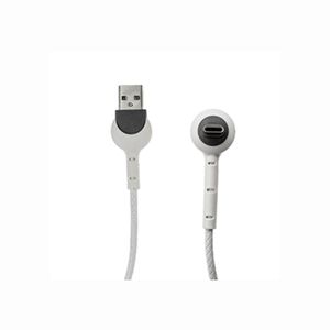 Cabo Usb X Tipo C 90 Graus 1m Branco Dual Comp