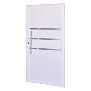 Porta Lambril Com Rolete Navona Frizo 210x90 Branca Direito Esquadrifazio