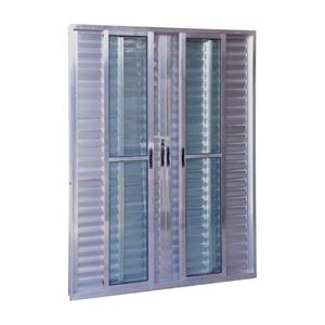 Porta Balcão 6 Folhas Diamante Veneziana Brilahnte 210x200 Esquadrifazio
