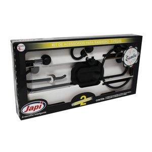 Kit Acess Para Banheiro Samba Com 5 Peças Preto Japi