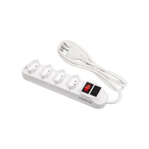 Filtro De Linha Com 4 Tomadas Epe 1004 Branco Cabo 1.5 Metros 10a Intelbras