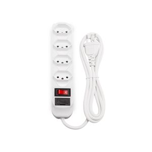 Filtro De Linha Com 4 Tomadas Epe 1004 Branco Cabo 1.5 Metros 10a Intelbras