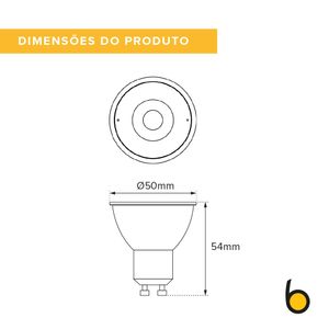 Lâmpada Dicróica Led Gu10 4w 2700k Bivolt Brilia