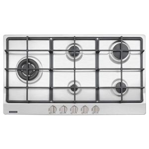 Cooktop A Gás Aço Inox 5 Queimadores 89x50cm Bivolt Penta Plus 5gx Tri He Safestop Prime Tramontina