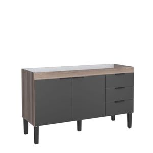 Gabinete Flamingo 1.44m Tamarindo E Preto Cozimax