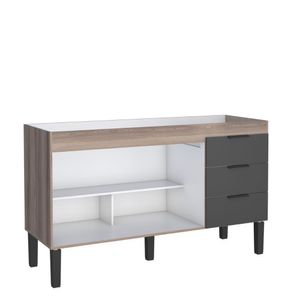 Gabinete Flamingo 1.44m Tamarindo E Preto Cozimax